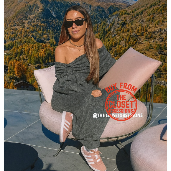 ZARA Off-the-Shoulder Knit Midi Dress NWT Gray Size S and M - Picture 8 of 16